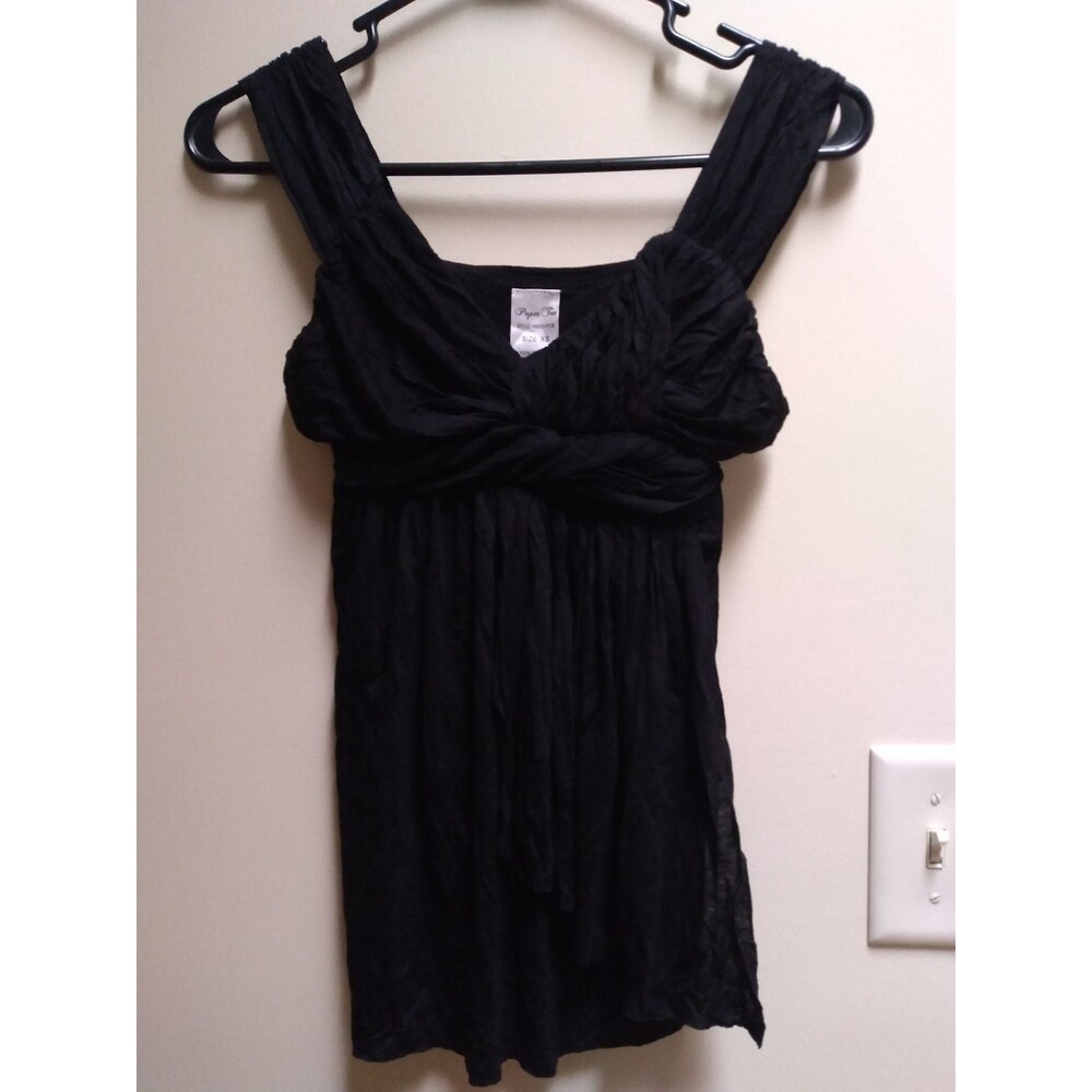NWT Paper Tee Juniors XS Black Tank Top